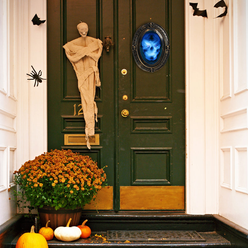 TRIXES Halloween Haunted Mirror | Sound and Motion Activated | Scary Haunted House Decoration