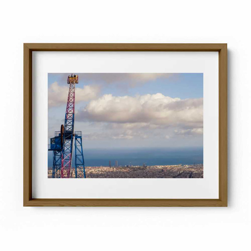 Lookout Point Print by Joseph Regan, 22" H x 26" W x 0.75" D, Walnut