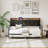 Storage Twin Daybed with Trundle, Upholstered Headboard, Metal Frame, and Built-in Charging Station-604911428
