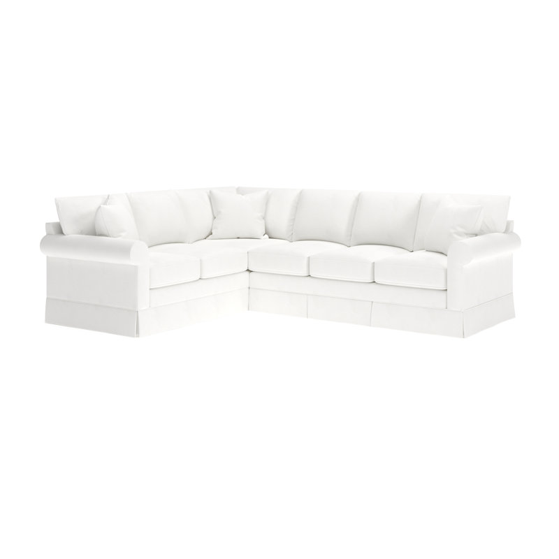 Canapé modulaire rembourré de 115 po avec coussins en mélange de duvet et pièces en mousse 115 po Friedman