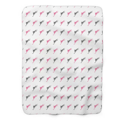 Pink Passion Hearts - 1 Piece Premium Sherpa Blanket