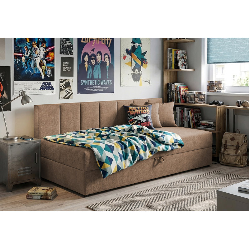 Lenny Upholstered Daybed, Brown