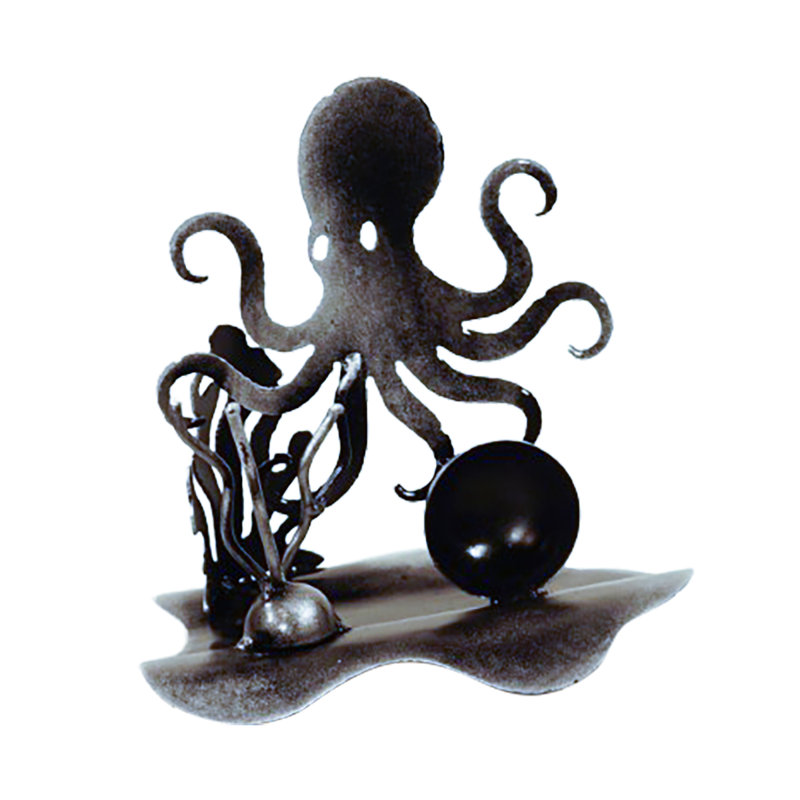 STEEL OCTOPUS TABLE SCULPTURE