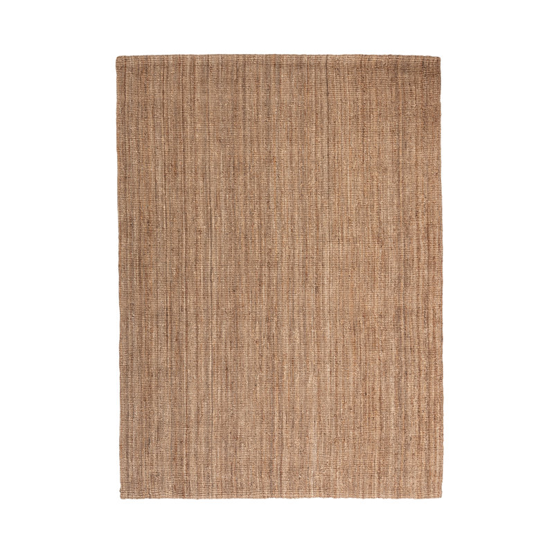 Mini Boucle Handwoven Jute Area Rug, Natural, Rectangle 8' x 10'