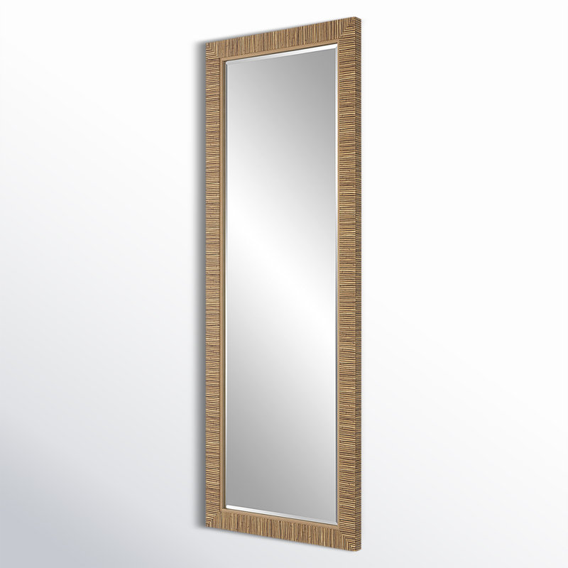 Miroir Hereen, 70 po x 25 po, Brun