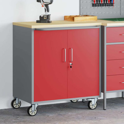 75cm W Powder-coated Steel Top Workbench