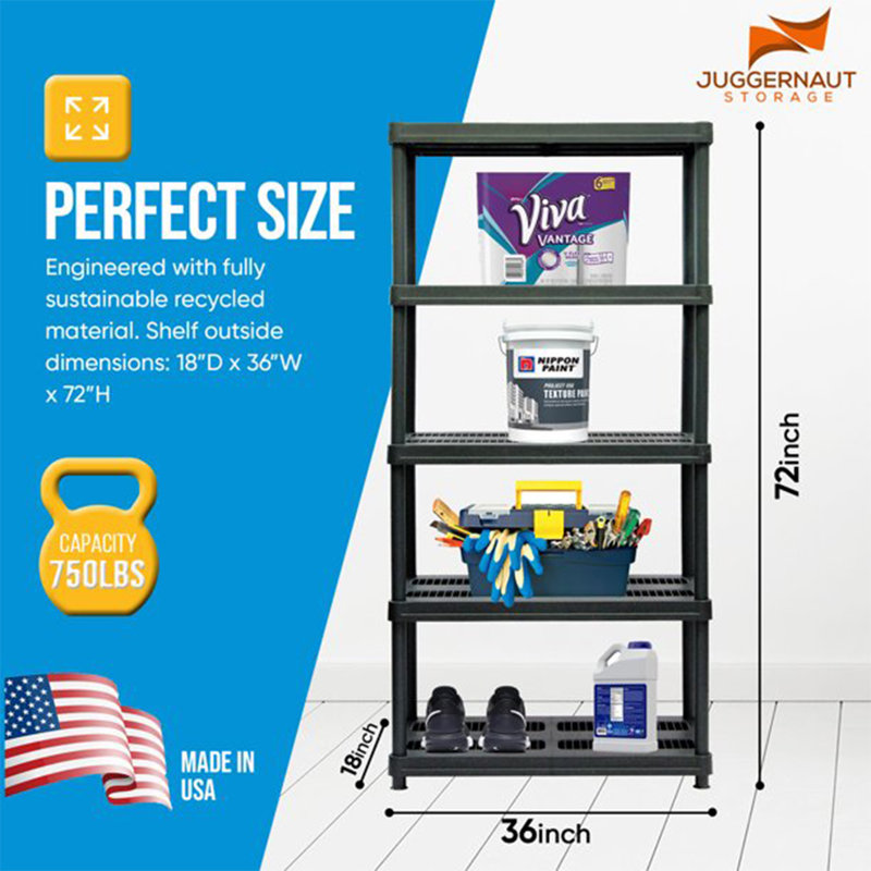 36 " W Plastic Shelving Unit