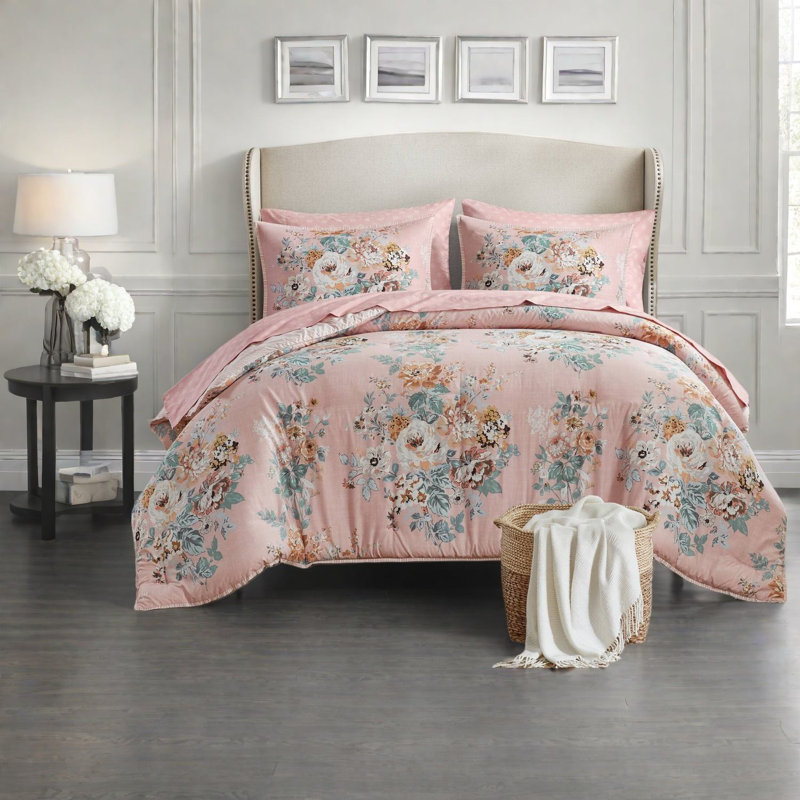 Vintage Floral Bedding Sets, Ultra-soft Polyester, Reversible Design, Perfect For Home Décor