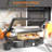 HomCom 13.75'' Non Stick Electric Grill Sandwich Maker with Lid