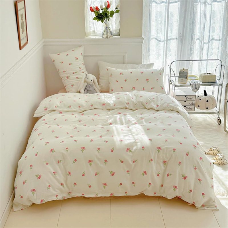 Literie W-Pinkyx, Housse de couette grand lit + 2 taies d'oreiller s