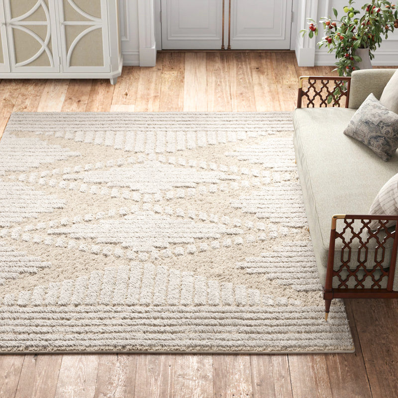 Hepfer Machine Woven Polyester Shag Rug, Rectangle 7'10" x 10'3"