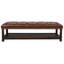 Repose-pieds modulaire contemporain en chenille brun clair, 1 pièce, L 37 po x l 37 po x H 18 po