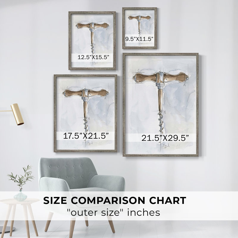 Corkscrew Variety III Framed Print - Solid Wood, 11" H x 9" W