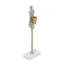 Porte-bougie de 4,8 x 3 x 15,8 po en aluminium avec motif abstrait et base en marbre