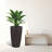 Set Of 2 Self-Watering Planter Box Faux Rattan with Water Level Monitor Brown Planter 12.8"Dx12.8"Wx22.17"H-599547699