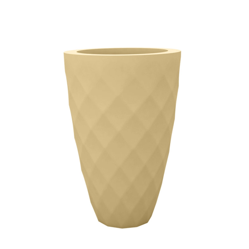 Vases Resin Pot Planter, 39.25" H x 25.5" W x 25.5" D, Anthracite