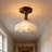 8.5in. 1 - Light Semi Flush Mount Ceiling Light For Bedroom Hallyway Entry Balcony, Vintage Style Small Chandelier