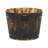 Mariva Dark Brown Wood Decor Bucket | Metal Accents & Handles |-438286773