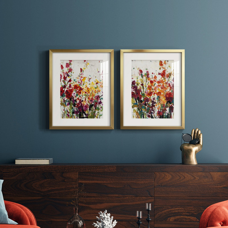 Fleurs sauvages I - reproduction encadrée de qualité supérieure - prête à être accrochée