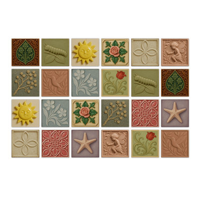 Autocollants de carreaux muraux à peler et coller, décalques de dosseret en PVC floral européen de 3,94 po x 3,94 po, paquet de 48 housses imperméables et amovibles pour la cuisine et la salle de bain (abordable)