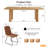 7-Piece Extendable Dining Table For 6-8, Modern Wood Kitchen Table Rectangular Table For Dining Room, Living Room-815289450
