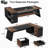 78.7" L-Shaped Executive Desk with File Cabinet and Drawers-1104535992