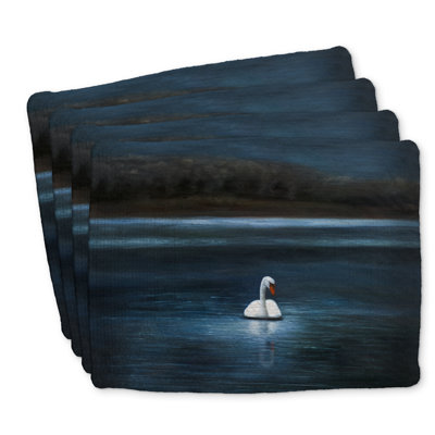 Beautiful Swan Braided Polyester Placemats (Set of 4) Decor