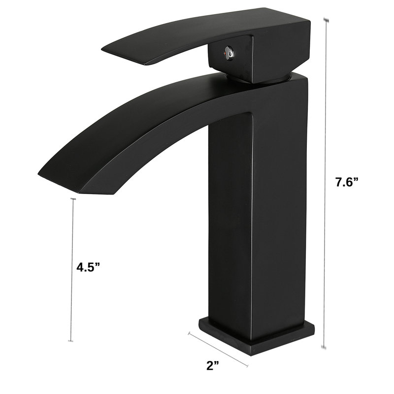 Robinet de salle de bain noir Waterfall, Noir