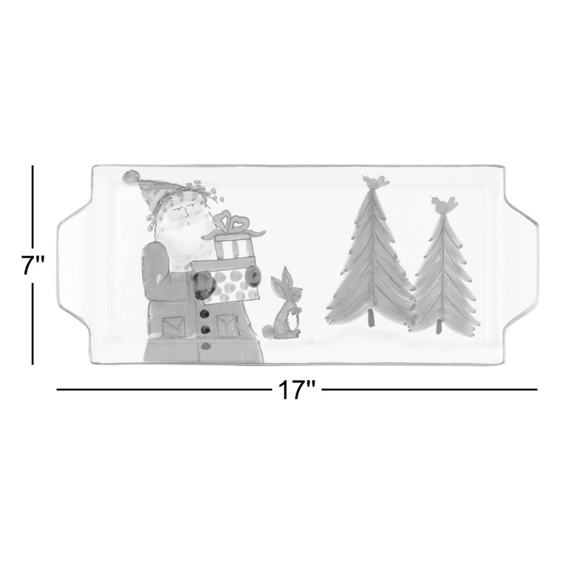 Old St. Nick Earthenware Platter