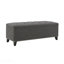 Banc de rangement avec repose-pieds capitonné / charnière de sécurité - gris foncé-130176351