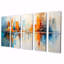 «Distant Sunset New York City - Cityscape Wall Art Decor», 5 pièces-1350132531