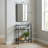22.20'' Glass Top Console Table