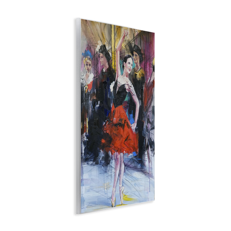 «Abstract Ballerina Bold Collage», plaque murale par Lucille Lee, H 15 po x l 10 po