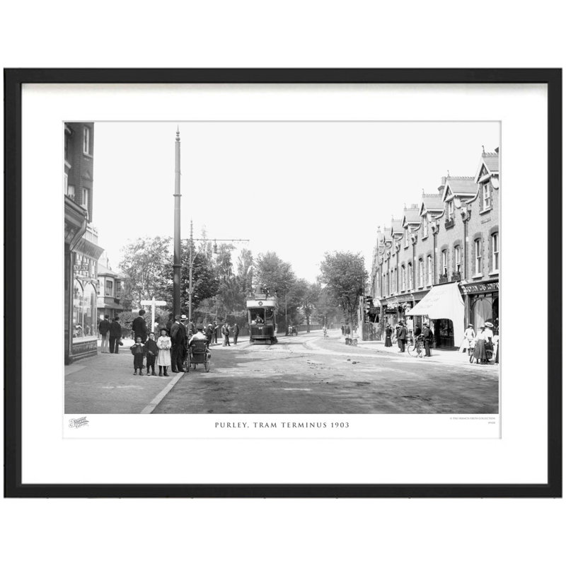 Purley, Tram Terminus 1903 by Francis Frith - Single Picture Frame Print, 45cm H x 60cm W x 2.3cm D