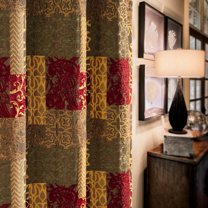 Selleck Patchwork Room Darkening Curtains Pair