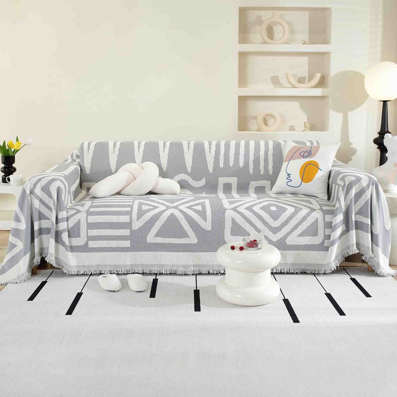 ‎Chenille Sofa Slipcover, Grey