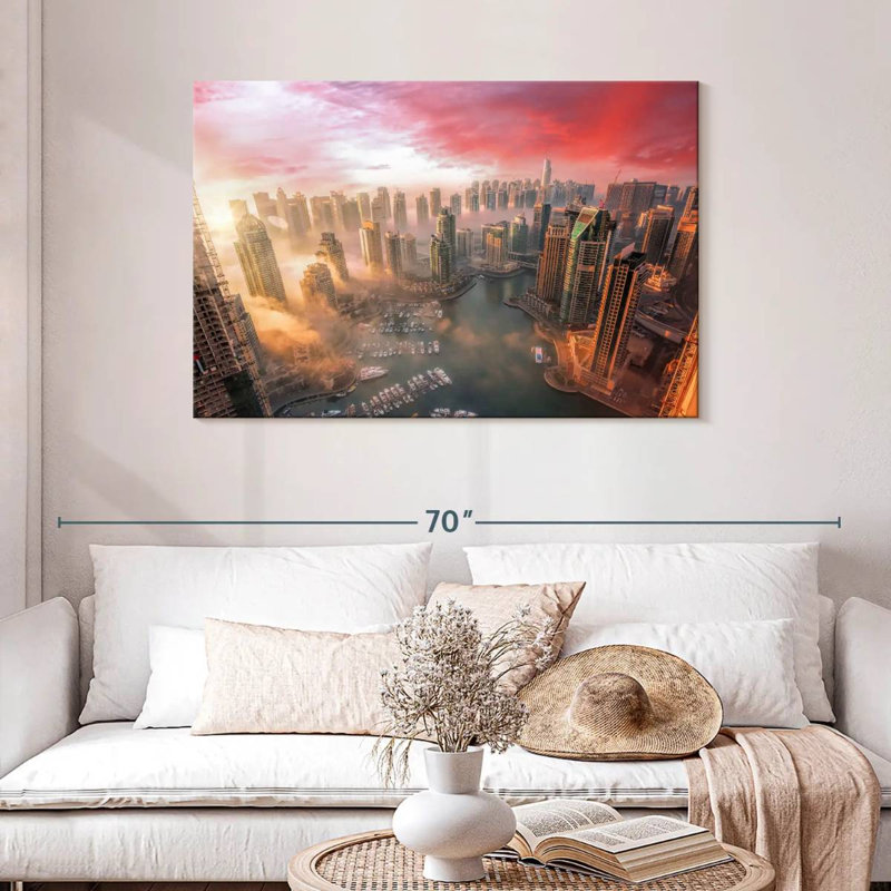 Ravi Dubai Sunset, 30" H x 45" W