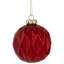 Boules de Noël en verre texturé rouge 9 carats 9 po 3 po (80 mm)