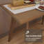 Table de salle à manger George Oliver avec surface en bois - Table de petit-déjeuner pour la cuisine et la salle à manger - Rustique