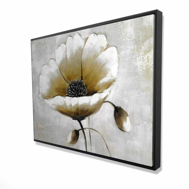 Modern beige flower - Office Modern framed canvas decor