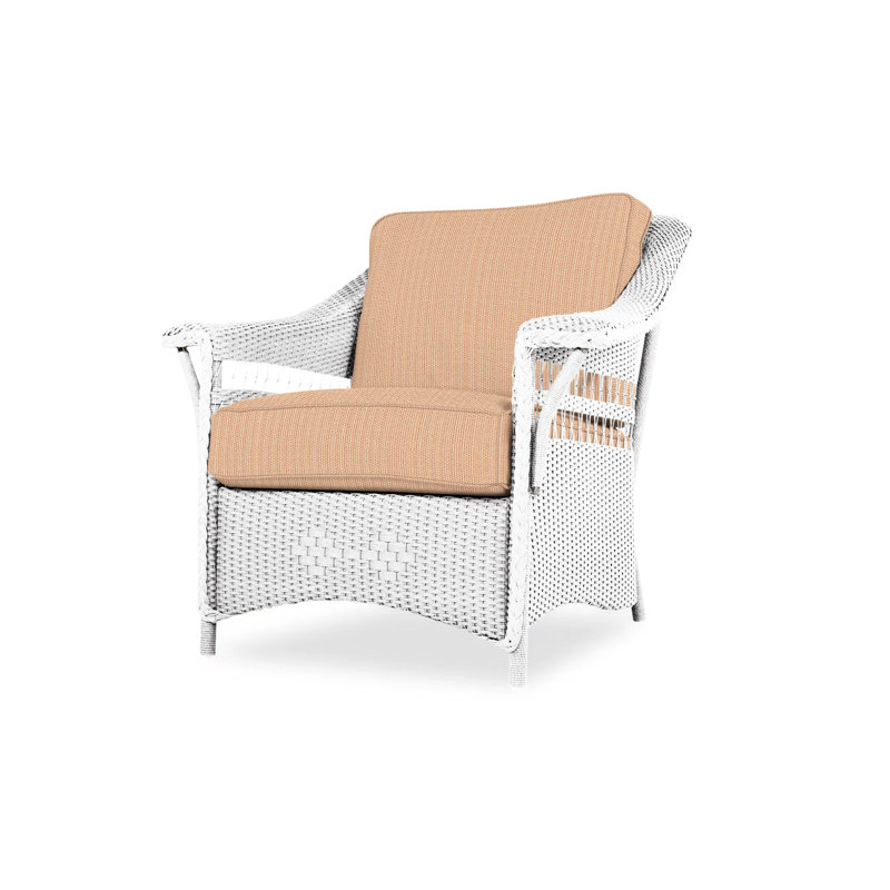 Nantucket Outdoor Lounge Chair, White, Canvas Natural Sunbrella® Canvas