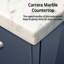 Meuble-lavabo avec plateau en marbre de Carrare-708371551-708371549