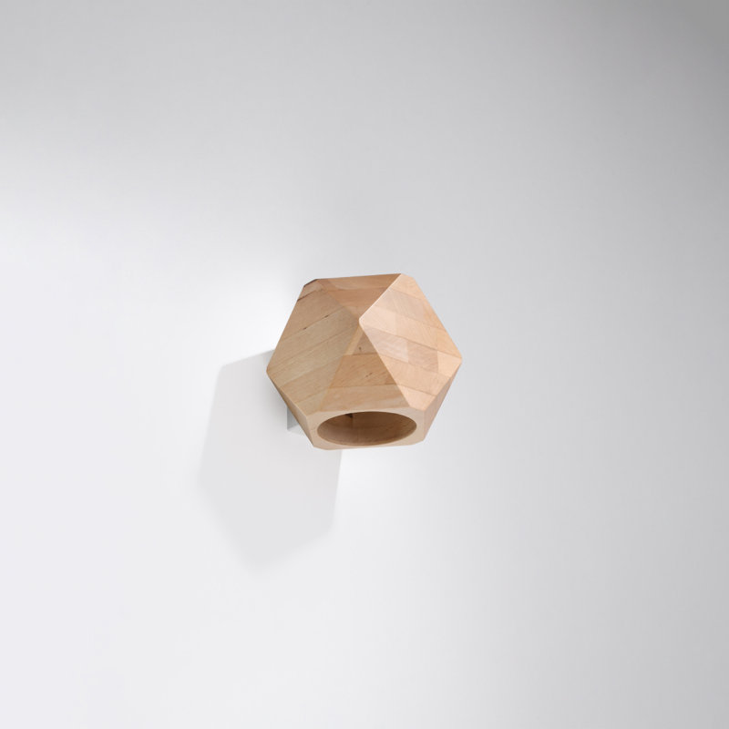 Alimatou Solid Wood Flush Mounted Sconce