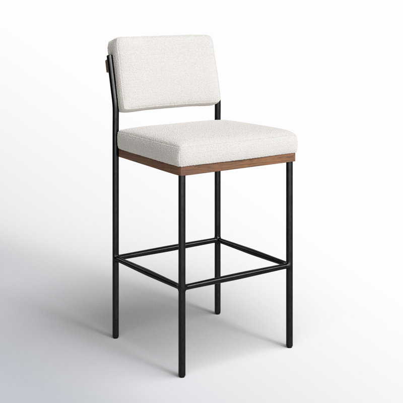 Popovich Upholstered Counter Stool - Modern Metal Frame