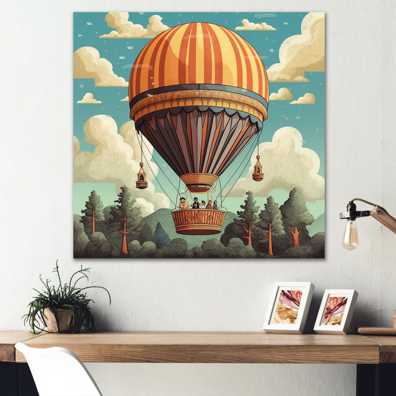 Montgolfière flottante Dreamscape - impression, Toile tendue, H 24 po x l 24 po x P 1 po