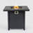28-Inch Iron Square Propane Fire Pit Table