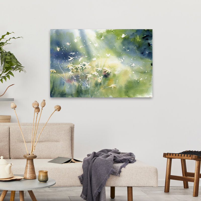 Papillons abstraits - lumière de paysage, H 24 po x l 36 po