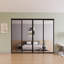Cloisons 4 pièces en verre transparent - Portes coulissantes - Portes de placard-55388127-55388128
