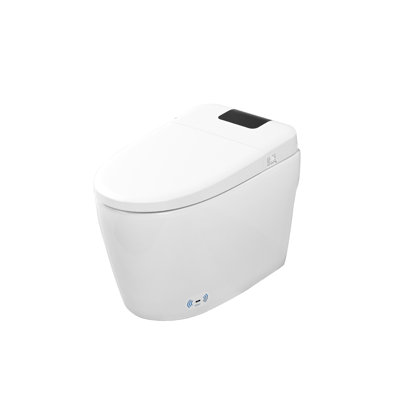 Smart Toilet Bidet With Heated Seat, Led Display, Self-Cleaning Nozzle, Night , Flushing Foot Ceramic Sensor Instant Heat