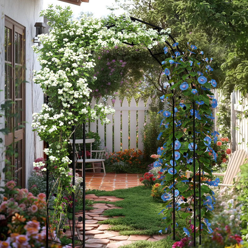 Tonnelle de jardin 98,5 po H, Noir